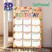 Birthday Tracker Painting Poster, Colorful Playful Birthday-themed Poster, Practical Design To Record Monthly Birthdays, Suitable For Office, Home And_maomaolike.com
