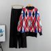 Women's autumn and winter fashion loose large size wide-leg pants two-piece set_maomaolike.com