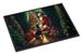 Doberman Pinscher And Santa Claus Doormat Front Door Mat Indoor Outdoor Rugs For Entryway, Non Slip Washable Low Pile, 24H X 36W_maomaolike.com