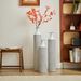 Floor Metal Vases Decorated White Metal Vases Set Of 3 Gorgeous Home Decoration Large Glazed Metal Vases 24in/28.7in/33.5in Height_maomaolike.com