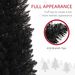8' Artificial Pencil Christmas Tree, Slim Xmas Tree With 618 Realistic Branch Tips And Plastic Stand, Black_maomaolike.com
