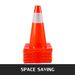 VEVOR 20Pack 18" Traffic Cones, Safety Road Parking Cones PVC Base, Orange Traffic Cone With Reflective Collars, Hazard Construction Cones For Home Traffic Parking_maomaolike.com