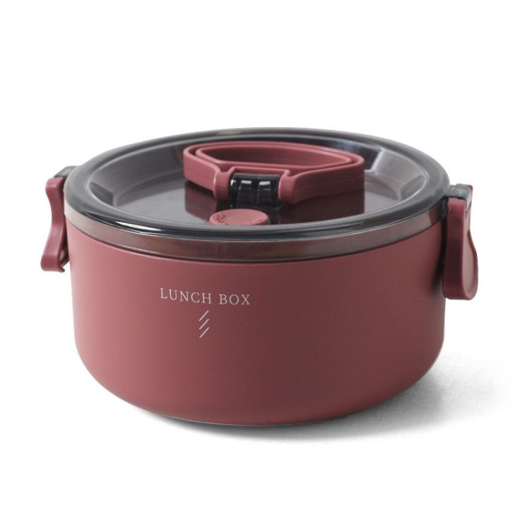 Round Portable Insulation Partitioned Lunch Box_maomaolike.com