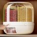 Food Grade Grain Box Container Household Insect-Proof Moisture-Proof Sealed Rotating Divider Rice Jar Storage Bin_maomaolike.com