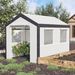 10' X 7' X 7' Greenhouse, Walk-in Outdoor Tunnel Green House With PE Cover, Steel Frame, 2 Roll-Up Zipper Doors & 4 Windows For Flowers, Vegetables, Tropical Plants, White_maomaolike.com