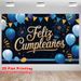 Spanish Happy Birthday Banner - 2D Flat Polyester Sequins Fireworks Backdrop, Wall Hanging Photo Props, Party Decor_maomaolike.com