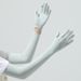 Summer long ice silk sunscreen gloves women's summer anti-ultraviolet sleeves outdoor travel nylon flip cool feeling ice sleeves_maomaolike.com
