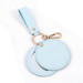 Round PU Leather Pocket Makeup Mirror With Keychain, Mini Portable Compact Handheld Beauty Mirror For Daily Outdoor Travel Use
_maomaolike.com