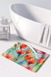 Wyoming Indian Paintbrush In Watercolor Memory Foam Kitchen Mat Machine Washable Anti-Fatigue Mat Cushion Comfort Bath Mat Or Kitchen Rug_maomaolike.com