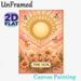 The Sun Tarot Themed Painting Poster, Soft Pastel Vintage Style Poster, Warm Whimsical Design Featuring Sun, Flowers And Butterflies, Ideal For_maomaolike.com