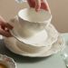 Hand-Painted Small Flower Ritual Sense Tableware French Pastoral Ins Style High-End Plate Lace Ceramic Household Rice_maomaolike.com