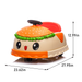 12V Kids Ride On Electric Bumper Car W Parents Control,Cute&Realistic Hamburger Design,360 Degree Rotation,Storing Space,Bluetooth,Music,USB,Silent Wheel,LED Lights,Power Display,Anti-rollover For 2-5_maomaolike.com