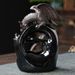 Pterodactyl Sandalwood Backflow Incense Burner — Creative Black Pterodactyl Waterfall Backflow Incense Burner Ornament_maomaolike.com