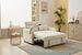 Futon Chair Bed Convertible Chair 3-in-1 Pull Out Sleeper Chair Beds With USB Ports,Wear-resistant And Anti-scratch, Armchair Bed Sleeper For Living Room, White_maomaolike.com