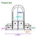 Metal Garden Arch With Gate 79.5'' Wide X 86.6'' High Climbing Plants Support Rose Arch Outdoor_maomaolike.com