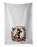 Belgian Malinois And Flowers Kitchen Towel Set Of 2 White Dish Towels Decorative Bathroom Hand Towel For Hand, Face, Hair, Yoga, Tea, Dishcloth, 19 X 28", White_maomaolike.com