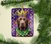 Labrador Retriever King Of Mardi Gras Porcelain Ornament Christmas Tree Hanging Decorations For Home Christmas Holiday, Rectangle, Gift, Multicolor_maomaolike.com