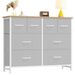 A Spacious Storage Rack With 8 Fabric Drawers Suitable For A Cloakroom, A TV Cabinet With A Wooden Tabletop And Frame_maomaolike.com