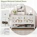 Elegant Retro Console Table/Storage Cabinet/Sideboard With Mirrored Doors,Spacious Shelves,and Durable Acacia Wood Legs - Perfect For Living Room,Dining Room,or Entryway_maomaolike.com