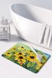 Maryland Black-Eyed Susans In Watercolor Memory Foam Kitchen Mat Machine Washable Anti-Fatigue Mat Cushion Comfort Bath Mat Or Kitchen Rug_maomaolike.com