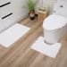 Manufacturer Supply Plush Three-Piece Set Top-sale Rabbit Fur Bathroom Carpet Solid Color Toilet Mat_maomaolike.com