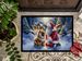 Chow Chow And Santa Claus Doormat Front Door Mat Indoor Outdoor Rugs For Entryway, Non Slip Washable Low Pile, 24H X 36W_maomaolike.com