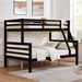 Twin Over Full Bunk Bed With Thick Posts,Wooden Bunk Bed With High Guardrail And Ladder For Kids, Teens, Dorm Rooms, And Guest Rooms,No Box Spring Needed,Espresso_maomaolike.com