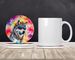 Hippie Animal Wolf Large Sandstone Coasters Pack Of 4 Absorbent Round Coasters Decor Gifts For Men Or Women, 4 In, Multicolor_maomaolike.com