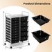 Rolling Storage Cart 15-Drawer Trolley With Chrome Plated Metal Frame_maomaolike.com