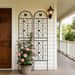 2 Pack Metal Garden Trellis 86.7 X 19.7 Rustproof Trellis For Climbing Plants Outdoor Flower Support Black_maomaolike.com