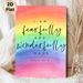 Inspirational Psalm 139:14 Scripture Painting Poster, Soft Watercolor Rainbow Gradient Poster, Uplifting Spiritual Quote Decor For Home, Bedroom_maomaolike.com