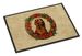 Irish Setter Christmas Flowers Doormat Front Door Mat Indoor Outdoor Rugs For Entryway, Non Slip Washable Low Pile, 24H X 36W_maomaolike.com