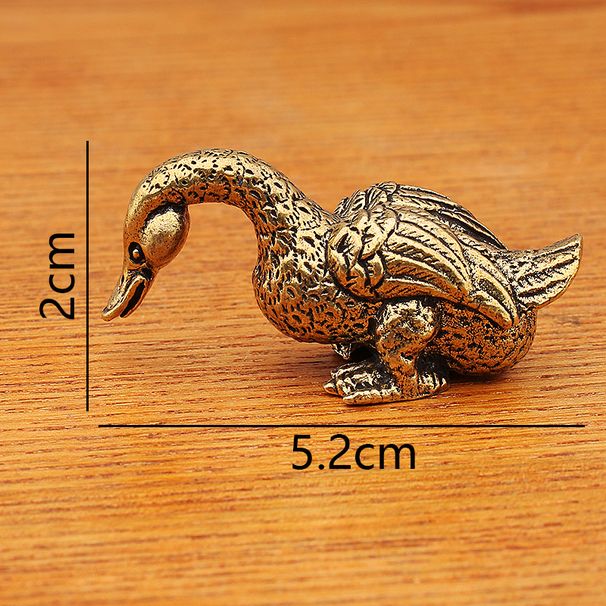 Brass Spirit Duck Premium Home Decoration Gift Animal Tea Pet Small Ornament Antique Bronze Craft Wholesale_maomaolike.com