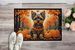 Yorkshire Terrier Fall Doormat Front Door Mat Indoor Outdoor Rugs For Entryway, Non Slip Washable Low Pile, 24H X 36W_maomaolike.com