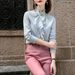 Women's Clothing High-end younger pink plaid small suit jacket long-sleeved suit_maomaolike.com