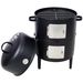 17 Inch Steel Charcoal Smoker, Heavy Duty Round BBQ Grill For Outdoor Cooking, Black_maomaolike.com