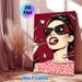 Dental Pin-up Painting Poster, Bold Vintage Pop Art Poster, Retro Graphic Of Woman With Dental Tools, Eye-catching Wall Decor Ideal For Dental Clinic_maomaolike.com