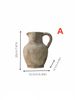 1pc Vintage-style Ceramic Vase With Handle, Wine Bottle Shape, Suitable For Holding Water, Flowers, And As A Decorative Vase For Flower Arrangement_maomaolike.com