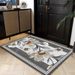Living Room Rug Large Size Gorgeous Gold Frame Design Bedroom Rug Plush Thickened Machine Washable Thickened Underlay Interior Decorative Rug_maomaolike.com