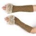 Men's Gloves Diamond shaped long fur gloves for women with sleeves, knitted warm fingerless arm sleeves, autumn and winter wool long gloves_maomaolike.com