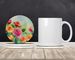 Roses In Watercolor Large Sandstone Coasters Pack Of 4 Absorbent Round Coasters Decor Gifts For Men Or Women, 4 In, Multicolor_maomaolike.com