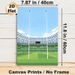 Rugby Stadium Themed Painting Poster, Vibrant Flat Graphic Style Rugby Stadium With Goalposts Poster, Sports-inspired Wall Decor Ideal For Home, Game_maomaolike.com