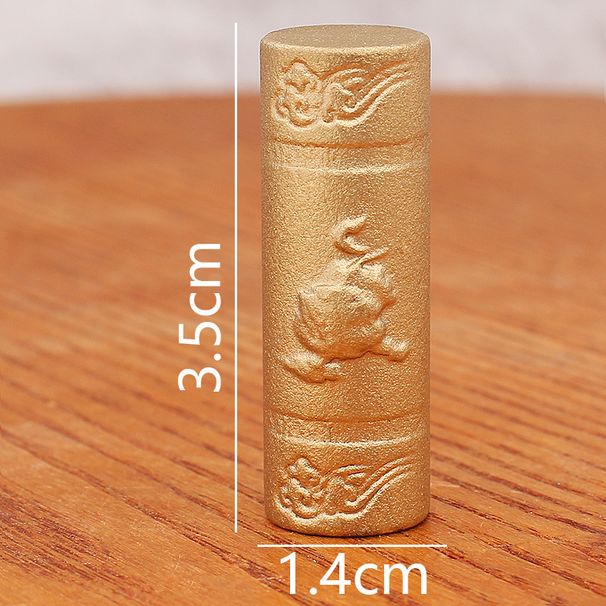 Brass Mini Handheld Piece Palm Heart Play Stress Relief Magic Cylinder Carved Qilin Stick Metal Ornament Craft_maomaolike.com
