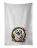 Great Pyrenees And Flowers Kitchen Towel Set Of 2 White Dish Towels Decorative Bathroom Hand Towel For Hand, Face, Hair, Yoga, Tea, Dishcloth, 19 X 28", White_maomaolike.com