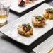 Pure White High-End Ceramic Rectangular Sushi Sashimi Western Cake Snack Plate Restaurant Tableware_maomaolike.com