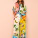 Women's clothing fashion personality printed short-sleeved color matching holiday leisure tether suit_maomaolike.com