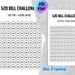 $20 Bill Savings Challenge Painting Poster, Minimalist Black-and-white Savings Tracker Poster, Practical Tool To Reach $2000 Savings Target, Suitable_maomaolike.com