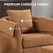 Swivel Accent Chair With Ottoman Set, Modern Chenille Barrel Armchair With Removable Back Pillow & 2 Armrest Covers For Living Room, Bedroom, Office, Yellow_maomaolike.com