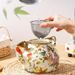 Enamel Kettle 40.58 oz - Multipurpose teapot and kettle with strainer, perfect for gift giving and festive occasions_maomaolike.com