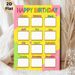 Birthday Tracker Painting Poster, Vibrant Hand-drawn Style Poster, Practical Monthly Birthday Record Display, Suitable For Office, Lounge And Party_maomaolike.com